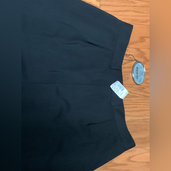 Y2K Vintage NWT Women’s 12 Zanella ANNA Black 100% Wool Pleated Pants - Picture 15 of 16